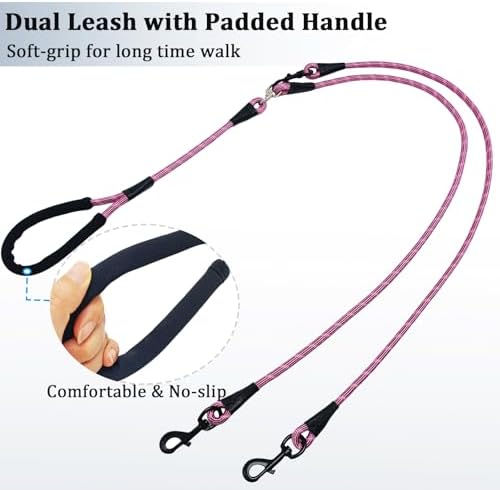 WYuZe 5 FT Double Dog Leash Detachable Rope Dual Leash for Two Dogs - Image 6