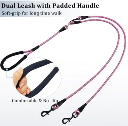 WYuZe 5 FT Double Dog Leash Detachable Rope Dual Leash for Two Dogs - Image 6