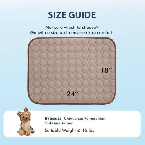 MICROCOSMOS Summer Cooling Mat & Sleeping Pad- Water Absorption Top, Materials Safe, Easy Carry, EZ Clean. Keep Cooling for Pets, Kids and Adults.(Brown, 24" x18") - Image 7