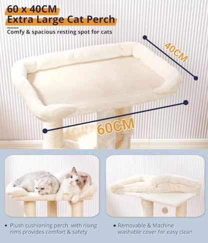 Happi N Pets Cat Tree, Cat Scratching Posts with Large Bed for Big Cats - Image 5