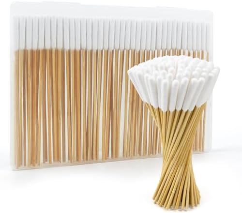 100PCS Professional Dog Ear Swabs in Box, 6" Long Cotton Swabs by Accesfire