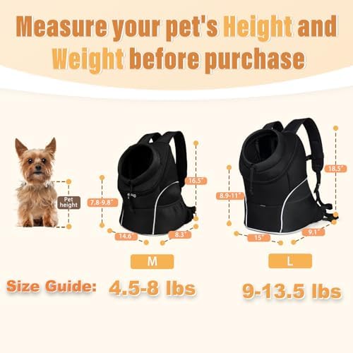 YUDODO Dog Front Carrier Backpack, Adjustable Breathable Dog Backpack - Image 2