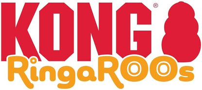 KONG Ringaroos - Interactive Rope Ring Dog Toy with Plush Squeaker - for Fetch, Tug & Cuddle - for Medium Sized Dogs (Orange Pig)