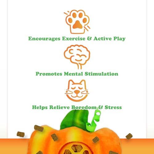 Meowijuana Knock 'n' Nibble Fall Toy & Treat Bundle | Pumpkin & Chicken - Image 3