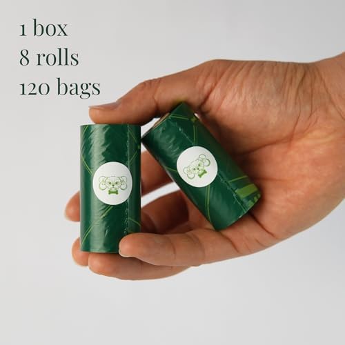 Thick Dog Poop Bags Rolls, Leak-Resistant Pet Waste Bags, 120 Count (8 Rolls), 9x13 in Large, Lavender Scented, Fits Most Dispensers, Green - Image 3