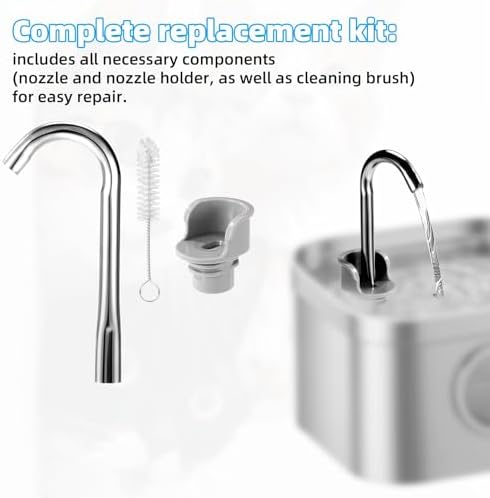 Cat Water Fountain Replacement Accessories Set with Cleaning Brush - Image 6
