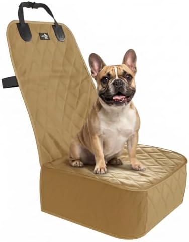 Active Pets Dog Car Seat Cover, Waterproof Front Seat Protector for SUV Truck Sedan, Pet Safety Travel Comfort System with Universal Fit, Beige by ActivePets