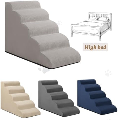 Aodisman Dog Stairs for High Bed,5-Step Pet Ramp for Small Dogs and Cats - Image 4