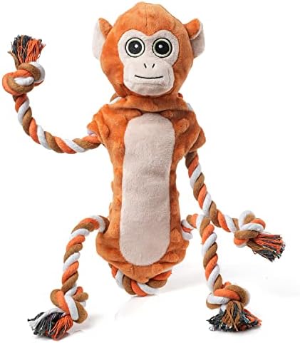 Sedioso Dog Tug Toys, Stuffed Animal Dog Chew Toy, Cute Puppy Squeaky Dogs Plush Toys with Crinkle Paper for Small, Middle, Large Breed by Sedioso