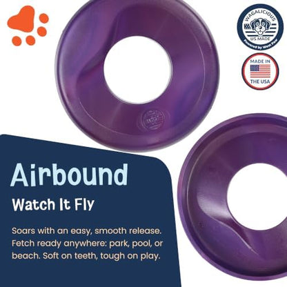 Airbound Flying Disc Dog Toy - Safe, Floating, Fetch - Grape - - Image 2