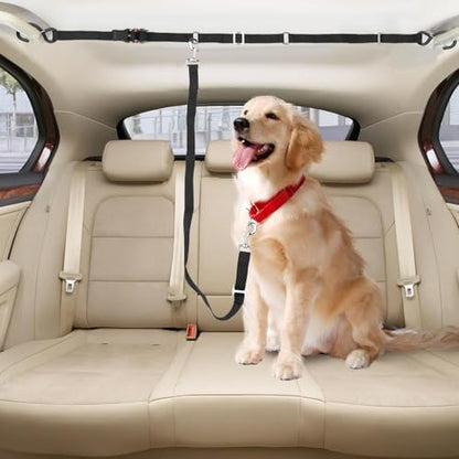 Truck Bed Dog Tether for Two Dogs,Ratchet Tightening Adjustable Double Safety Truck Bed Dog Leash System for Pickup, SUV, Cars & Trucks - Image 6