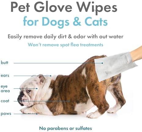 PETKIN PET Glove Wipes Dog and CAT Grooming Wipes, 30 Count - Image 3