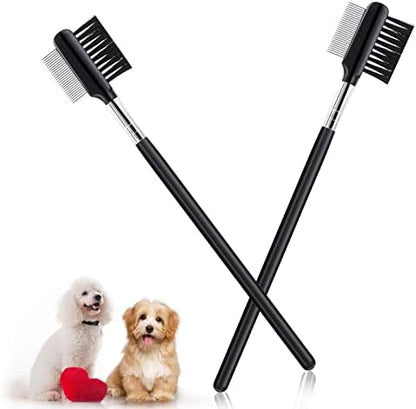cobee Double-Head Metal Grooming Comb for Dogs, Puppies, and Cats - 2 Pcs Booger, Flea, Crust, Mucus, and Tear Stain Remover by Unknown