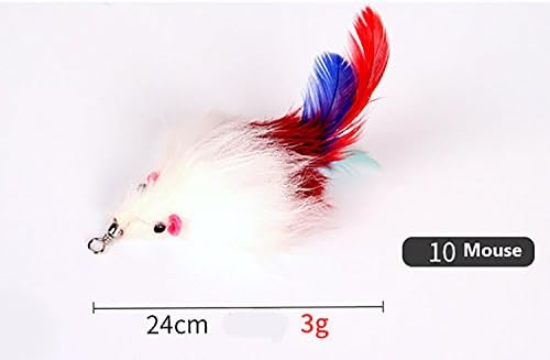 2 Pcs Cat Toys Variety Pack,Interactive Toys for Cats, Kitten Toys, Best cat Toys for Exercise, cat Toy Teaser Wand CT15-10 Mouse - Image 3