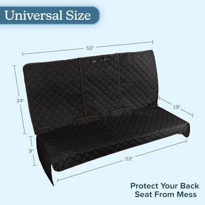 Dog Car Seat Cover for Back Seat - Water-Resistant Car Seat Protector for Cars, Trucks, and SUVs - Seat Cover Protects from Scratches, Mud, Pet Hair and Accidents - Car Accessories by PETMAKER (Black) - Image 5