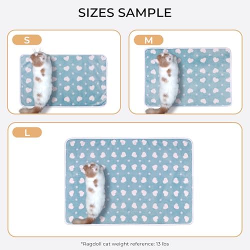 1 Pack 3 Blankets Super Soft Cute Dot Pattern Pet Blanket Flannel Throw for Dog Puppy Cat Purple/Pink/Cyan Large - Image 3