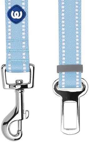 Blueberry Pet Pastel Colored Reflective Dog Harness with Seatbelt Clip – Adjustable No-Pull Pet Vest for Walking and Car Safety, Large Size in Baby Blue - Image 4