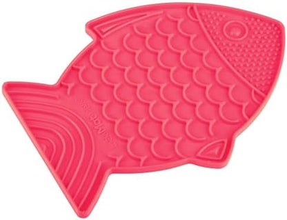 LickiMat Felix, Fish-Shaped Cat Slow Feeders Lick Mat, Boredom Anxiety Reducer; Perfect for Food, Treats, Yogurt, or Peanut Butter. Fun Alternative to a Slow Feed Cat Bowl or Dish, Pink - Image 3