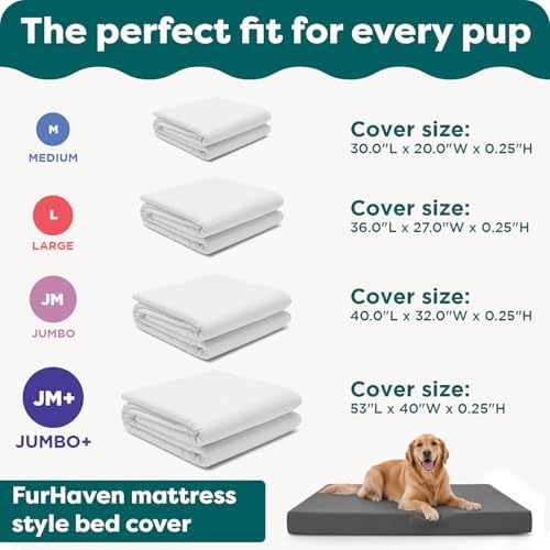 Furhaven Dog Bed Liner Water-Resistant Foam Mattress Protector Cover - White, Jumbo Plus - Image 6