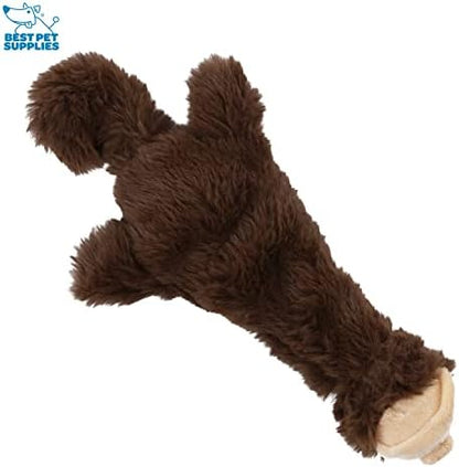 Best Pet Supplies 2-in-1 Stuffless Squeaky Dog Toy - Monkey, Small - Image 3