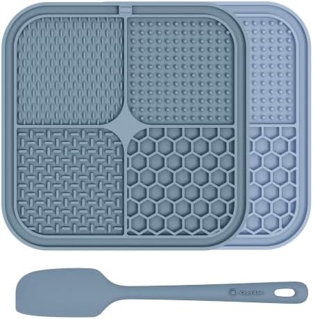 ChefAide 2 Pack Lick Mat for Dogs, Cats & Puppies with Suction Cups by ChefAide