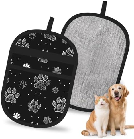 Dog Cat Paw Doodle Puppy Polka Dots Pet Hair Removal Glove For Cats Dogs by FREEHOTU