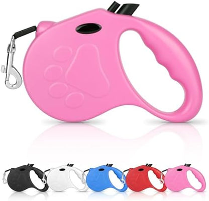 Retractable Dog Leash, 16ft Dog Walking Leash for Small Dogs up to 77lbs, Non-Slip Handle - Pink by Yanwela