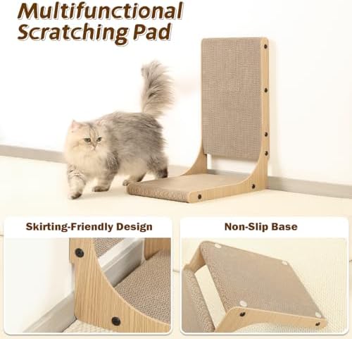 Zakkart 2-Pack L-Shaped Cat Scratching Board, Cardboard, 19.7" Tall (M) - Image 5