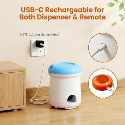 Automatic Dog Treat Dispenser, Button-Activated Interactive Dog Toy - Image 5