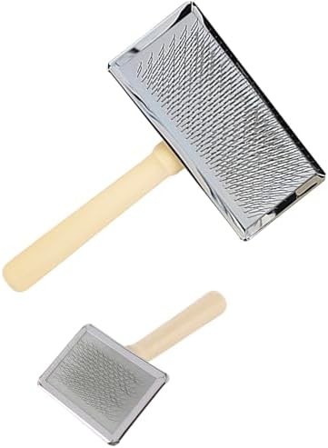 2PCS Dog Slicker Brush & Pet Comb, Cat Dog Rabbit Pin Grooming Brush Extra Large & Small Size, Matted/Loose Fur, Knots, For Doodle/Goldendoodle/Labradoodles Grooming and Shredding Short/Long Hair by Nifyto