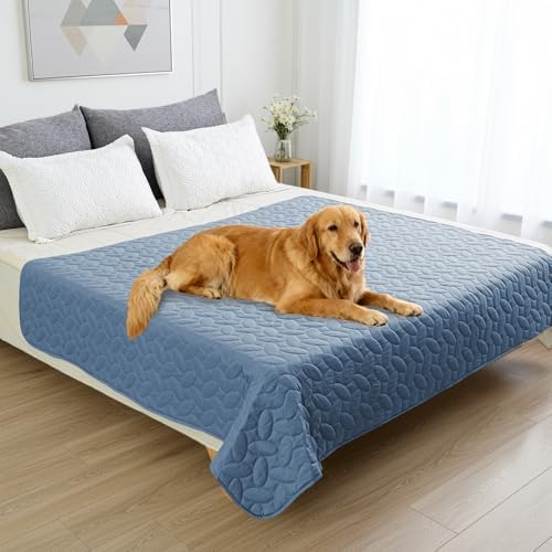 Ameritex Pet Bed Cover Dog Bed Blanket for Sofa and Furniture Waterproof New Pattern Design (52x82 Inch, Light Blue) - Image 6