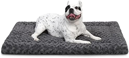 Exsnugy Washable Dog Bed Mat Medium Size Fluffy Pet Crate Pad 30x19 by Exsnugypetproducts