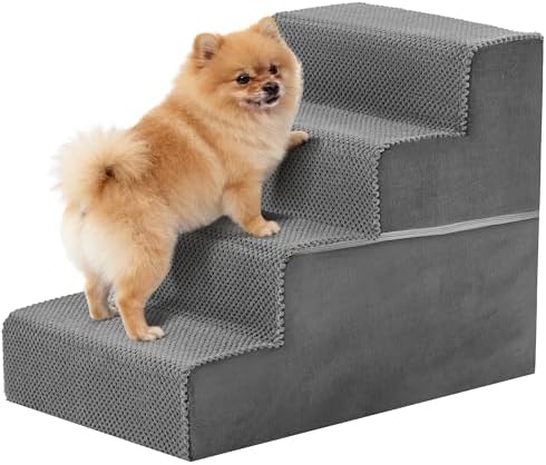 NEWBULIG 4-Step Dog Stairs, 18" H Dog Steps for Sofa and Chair by NEWBULIG