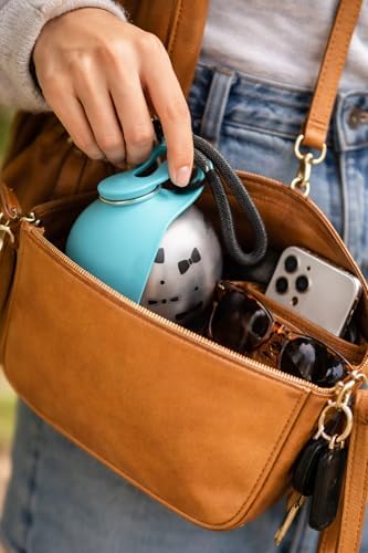 Portable Dog Water Bottle for Small Dogs: 285ml 2-in-1 Insulated Compact Leak-Proof Stainless Steel Round Water Dispenser with Collapsible Bowl for Daily Walks, Short Hikes & Travel - Image 3