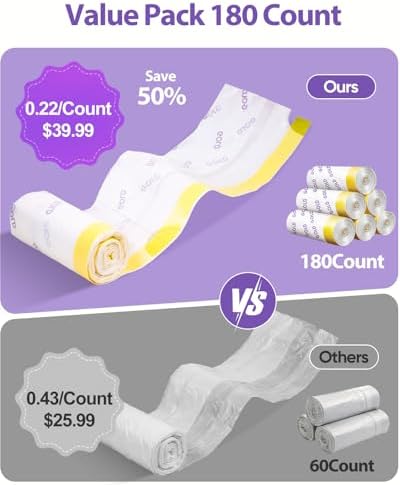 180 Count Automatic Cat Litter Bags for Pet Pivot 11/12 - Image 3