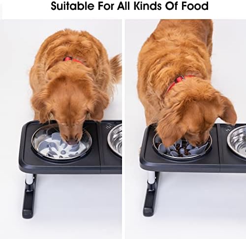 Keegud Slow Feeder Dog Bowls Insert [Octopus Suction Cups] Super Firm Slow Eating Dog Bowl [Cuttable] for Large Breed and Medium Size Dog Compatible with Regular and Elevated Dog Bowls (Flower) - Image 4