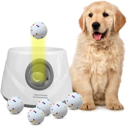 Automatic Dog Ball Launcher, 6 ETPU Balls, 20-45ft Distance by ZAPELL