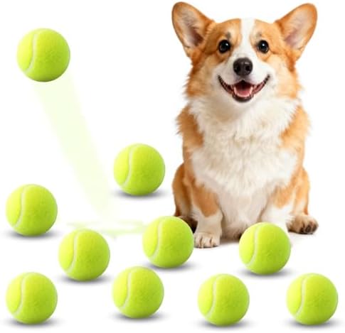 10 Pack of 2 Inch Mini Tennis Balls for Small Dogs, Fetch & Chew Toys, Compatible with 2" Automatic Ball Launchers for Interactive Play (Green 2) by Unknown