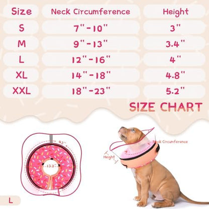 Supet Raised Inflatable Dog Cone Collar to Stop Licking, Soft Dog Cone Alternative After Surgery, Doggie Neck Donut Collar for Small Medium Large Dogs - Image 6