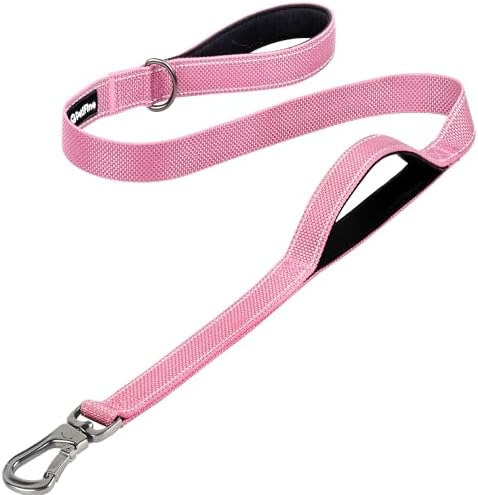 PetiFine 4FT Heavy Duty Dog Leash with Soft Padded Double Handle by PetiFine