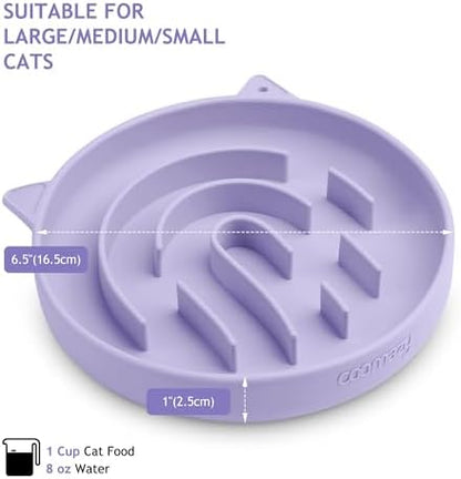 Coomazy Slow Feeder Cat Bowl Silicone Pet Puzzle Feeder for Slow Eating - Image 5