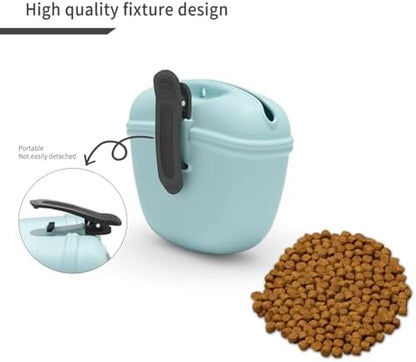2 Pcs Silicone Dog Treat Pouch,Portable Dog Training Pouch for Treats with Magnetic Closure and Clip,Snacks and Treats to Take Along With Your Dog When Walking(Sky Blue + Light Green) - Image 3