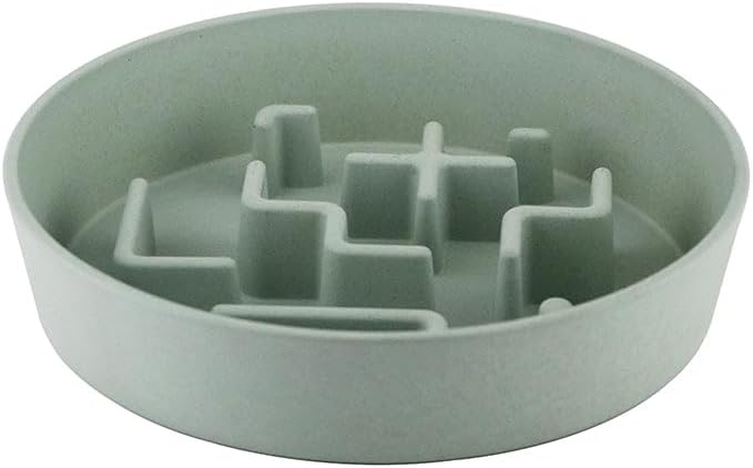 Sustainable Dog Slow Feeder Bowl – 11.8 OZ (350 ML) | Eco-Friendly Material, Dishwasher Safe | Suitable for Dry and Wet Food | Durable and Easy to Clean | Mint Green
