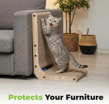 Best Pet Supplies Catify L-Shaped Cardboard Cat Scratcher - H: 19" - Image 5
