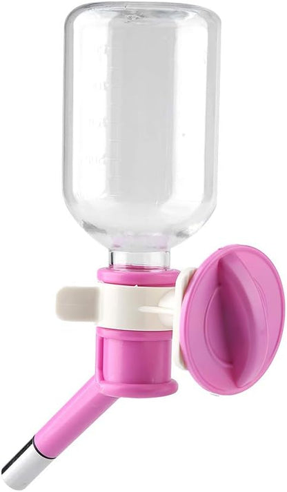 Dog Water Bottle, Portable Pet Hanging Drinking Bottle Water Dispenser Cat Water Bottle Dog Water Dispenser Plastic + Stainless Steel for Dogs, Cats, Rabbits, Hamsters