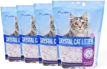 Made4Pets Cat Litter Crystals,Non Clumping Litter 17.2 lbs(4 x 4.3lb Packs) by Made4Pets