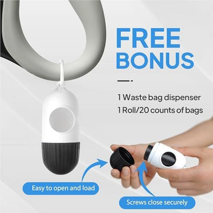PetiFine 30FT Retractable Dog Leash with Poop Dispenser for Large Dogs 50kg - Image 2