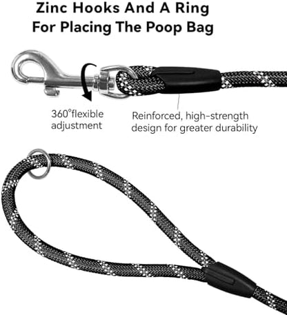 Long Dog Training Leash，Heavy Duty Reflective Rope Lead for Small Medium Large Dogs ，6FT 10FT 15FT 30FT 50FT for Training, Walking, Backyard, Camping - Image 4
