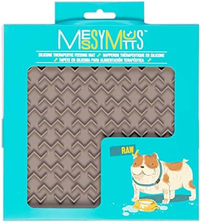 Messy Mutts Therapeutic Lick Mat, 8 Inch, Slow Feeder, Grey - Image 2