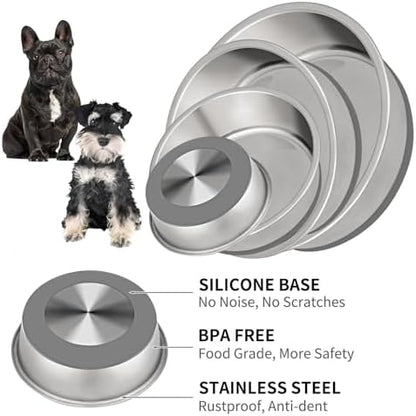 Taglory Stainless Steel Dog Bowls Set of 2, Non-Slip Base, 4 Cup, 30oz - Image 3